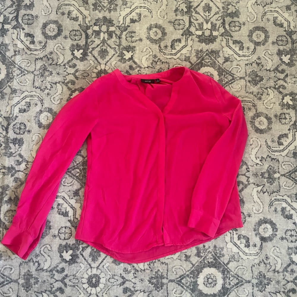 Pink Long Sleeve Blouse
